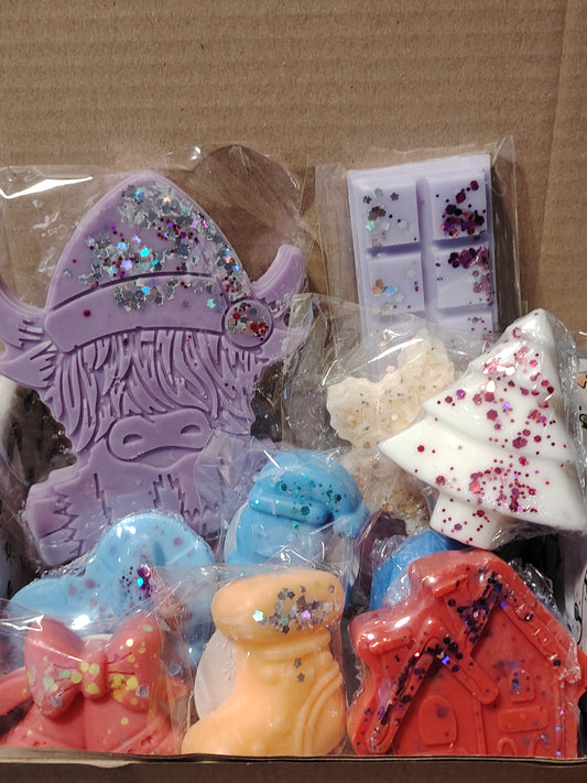 Highland cow  Christmas wax melt selection box.
