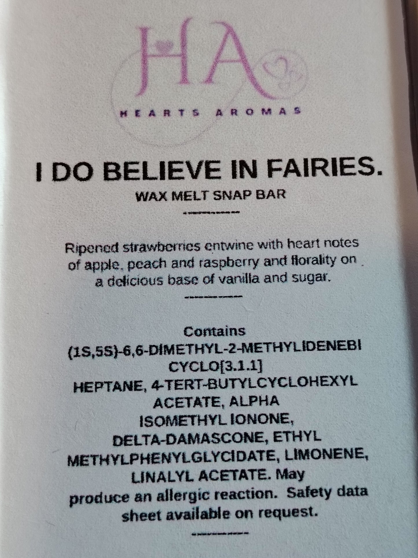 I DO BELIEVE IN FAIRIES.