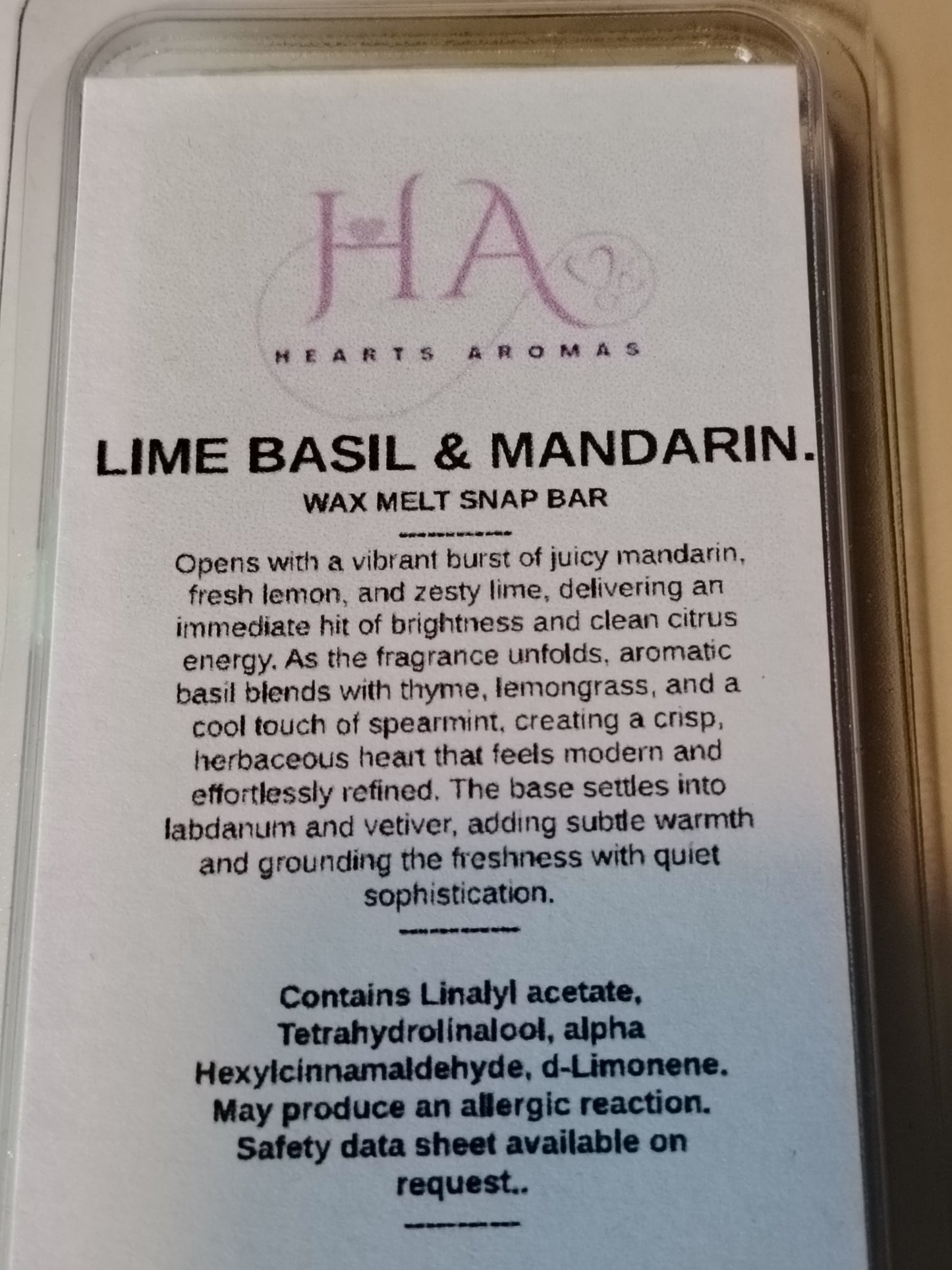 LIME BASIL AND MANDARIN.